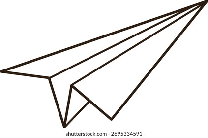 Icono de página para colorear de avión de papel