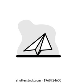 Paper Airplane Conceptual Icon Vector Illustration Design eps10