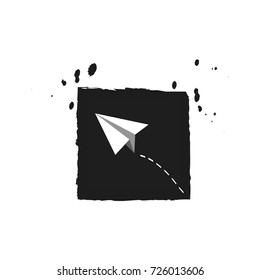 Paper airplane. creative design
