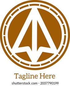 Paper airplane creative logo for brand name.