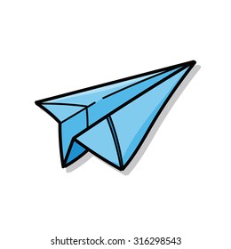 paper airplane doodle