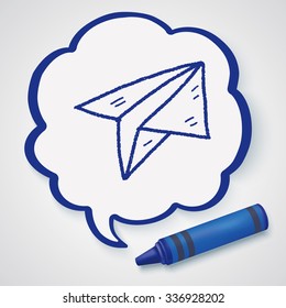 paper airplane doodle