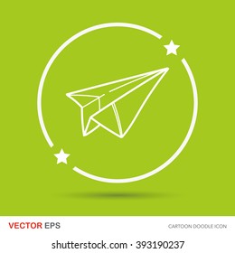 paper airplane doodle