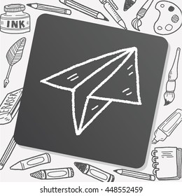 paper airplane doodle