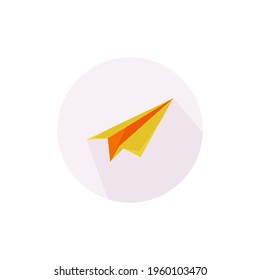Paper Airplane Flat Icon Art