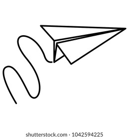 Paper Plane One Line Drawing Vector Stock Vector (Royalty Free) 1542581267