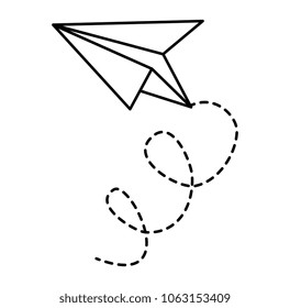 paper airplane flying icon