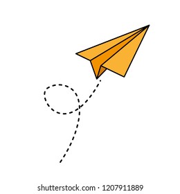 paper airplane flying icon