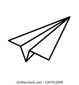 paper airplane flying icon