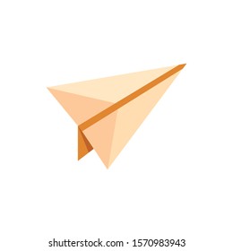 paper airplane flying isolated icon vector illustration design