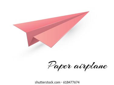 Paper airplane flying in the sky.vector illustration