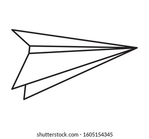 paper airplane flying toy icon vector illustration design
