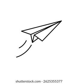 Paper Airplane Flying Upward Symbolizing Freedom and Growth