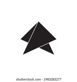 
Papierflieger mit einfachem Symbol