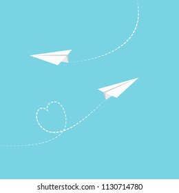 paper airplane with harts line