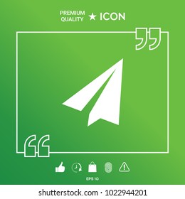 Paper airplane icon