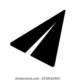 Ícone de avião de papel. Avião de papel.