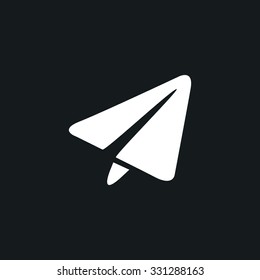 Icono de avión de papel.