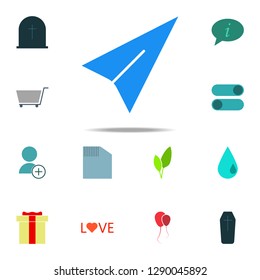 paper airplane icon. color web icons universal set for web and mobile