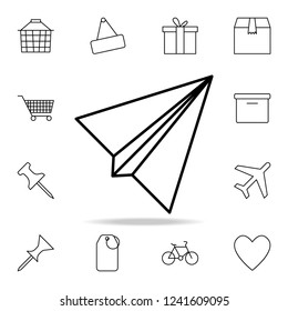 paper airplane icon. Detailed set of simple icons. Premium graphic design. One of the collection icons for websites, web design, mobile app