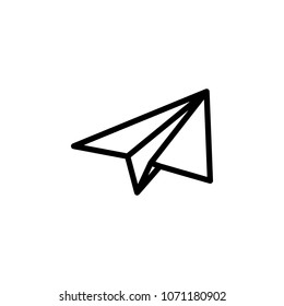 paper airplane icon. Element of minimalistic icons for mobile concept and web apps. Thin line icon for website design and development, app development