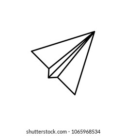 paper airplane icon. Element of simple icon for websites, web design, mobile app, info graphics. Thin line icon for website design and development, app development on white background