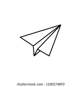 paper airplane icon. Element of web icon for mobile concept and web apps. Thin line paper airplane icon can be used for web and mobile. Premium icon on white background