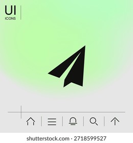 Icono de avión de papel, Elementos para su diseño