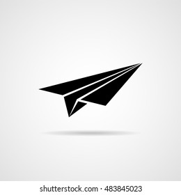 Paper airplane icon. EPS 10