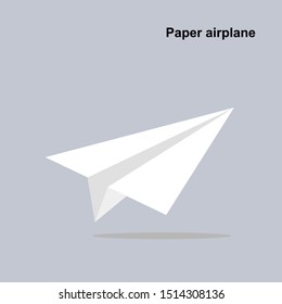 Paper airplane icon in flat design
