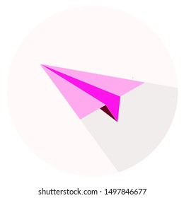 paper airplane icon. flat illustration of a paper airplane - vector icon. a paper airplane sign