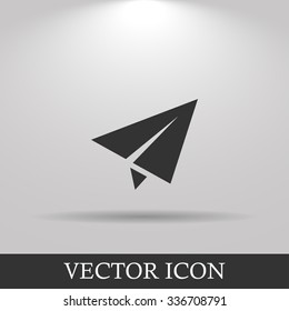 Paper airplane icon. Flat Vector illustration EPS