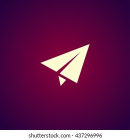 Paper airplane icon. Flat Vector illustration EPS