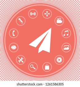 Paper airplane icon. Graphic elements for your design