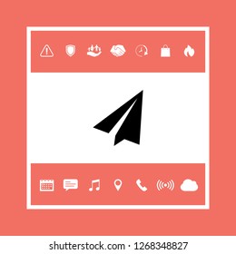 Paper airplane icon. Graphic elements for your design