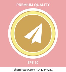 Paper airplane icon. Graphic elements for your design