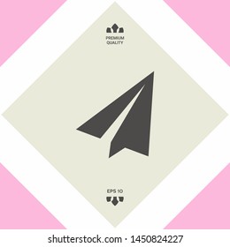 Paper airplane icon. Graphic elements for your design