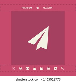 Paper airplane icon. Graphic elements for your design