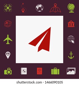 Paper airplane icon. Graphic elements for your design