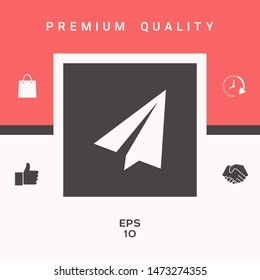 Paper airplane icon. Graphic elements for your design