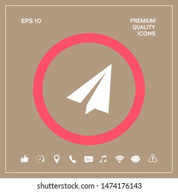 Paper airplane icon. Graphic elements for your design