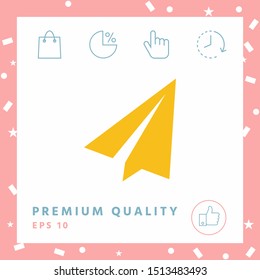 Paper airplane icon. Graphic elements for your design