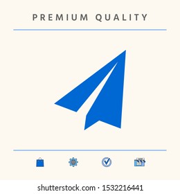 Paper airplane icon. Graphic elements for your design