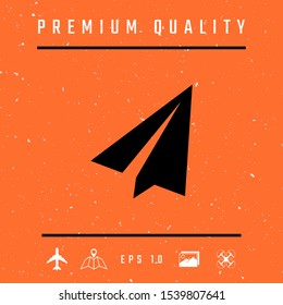 Paper airplane icon. Graphic elements for your design