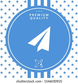 Paper airplane icon. Graphic elements for your design