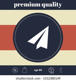 Paper airplane icon. Graphic elements for your design