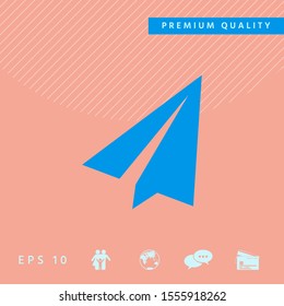 Paper airplane icon. Graphic elements for your design