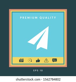 Paper airplane icon. Graphic elements for your design