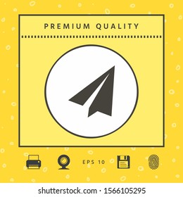 Paper airplane icon. Graphic elements for your design