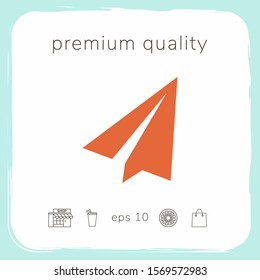 Paper airplane icon. Graphic elements for your design